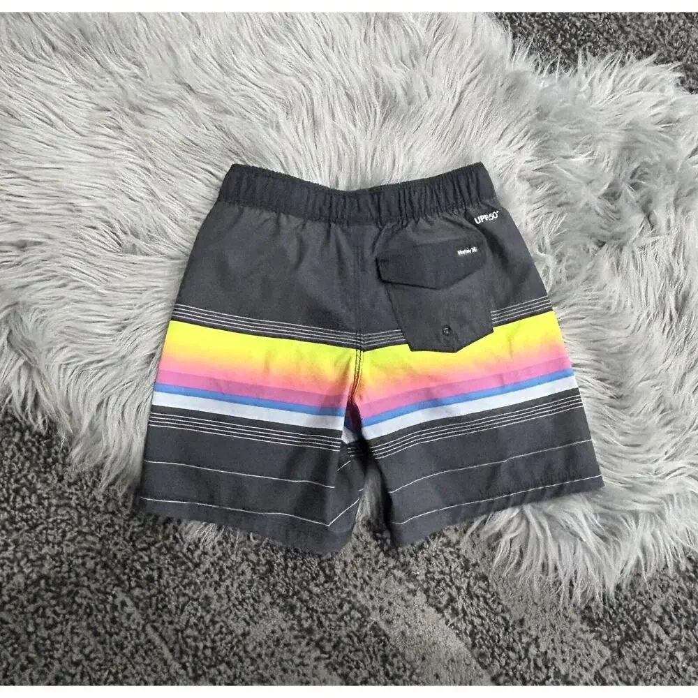 Hurley Boys Colorblock UPF‎ 50 Swim Trunks Size 5/6